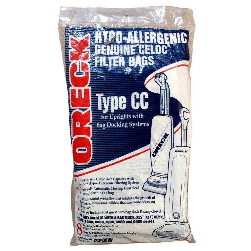 8-Pack Oreck Type CC Vacuum Bags CCPK8DW